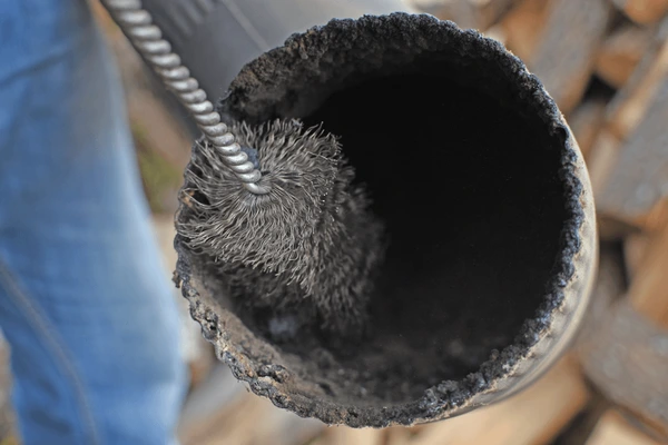 Cleaning chimney flue